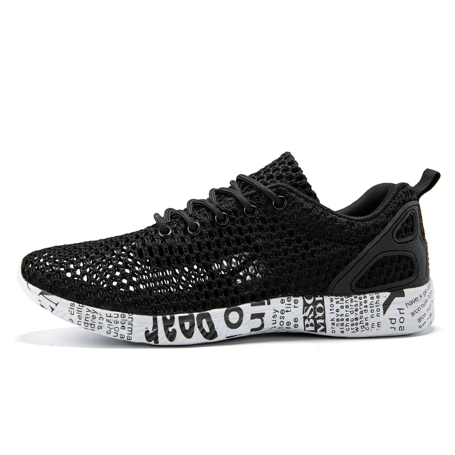 (image for) Men's Breathable Mesh Running Shoes Summer Sport Sneakers Casual Walking Wading Shoes For Outdoor Sport Cycling Shoes